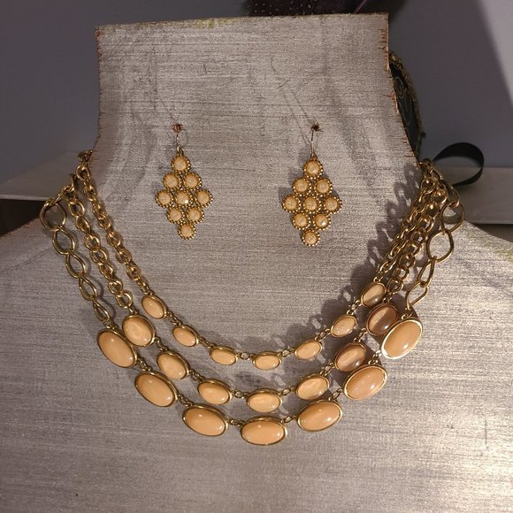 Fashion Three Strand Gold-tone Necklace - Picture 5 of 8
